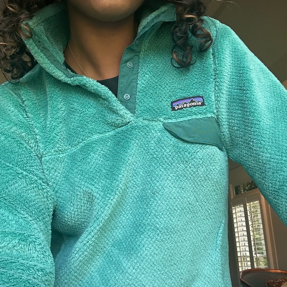 Patagonia green Synchilla fleece size S